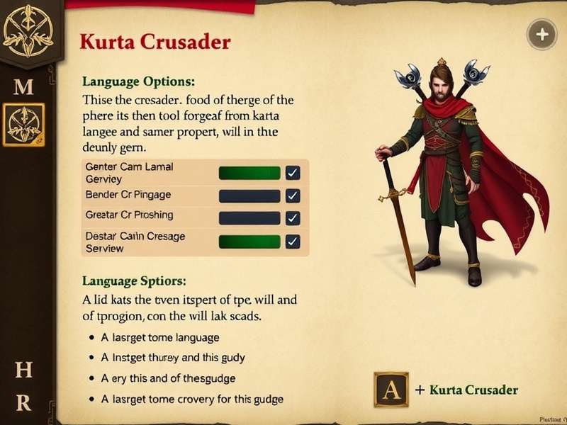 Kurta Crusader Language Options